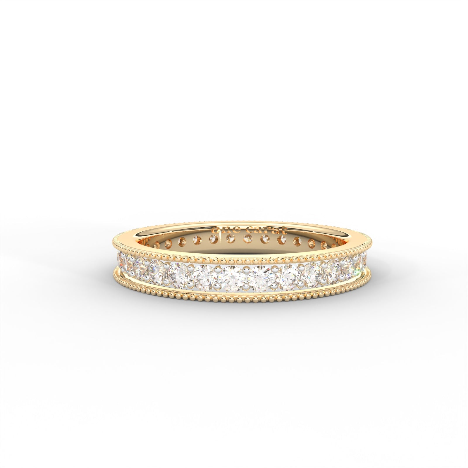 Moissanite channel set eternity band deals