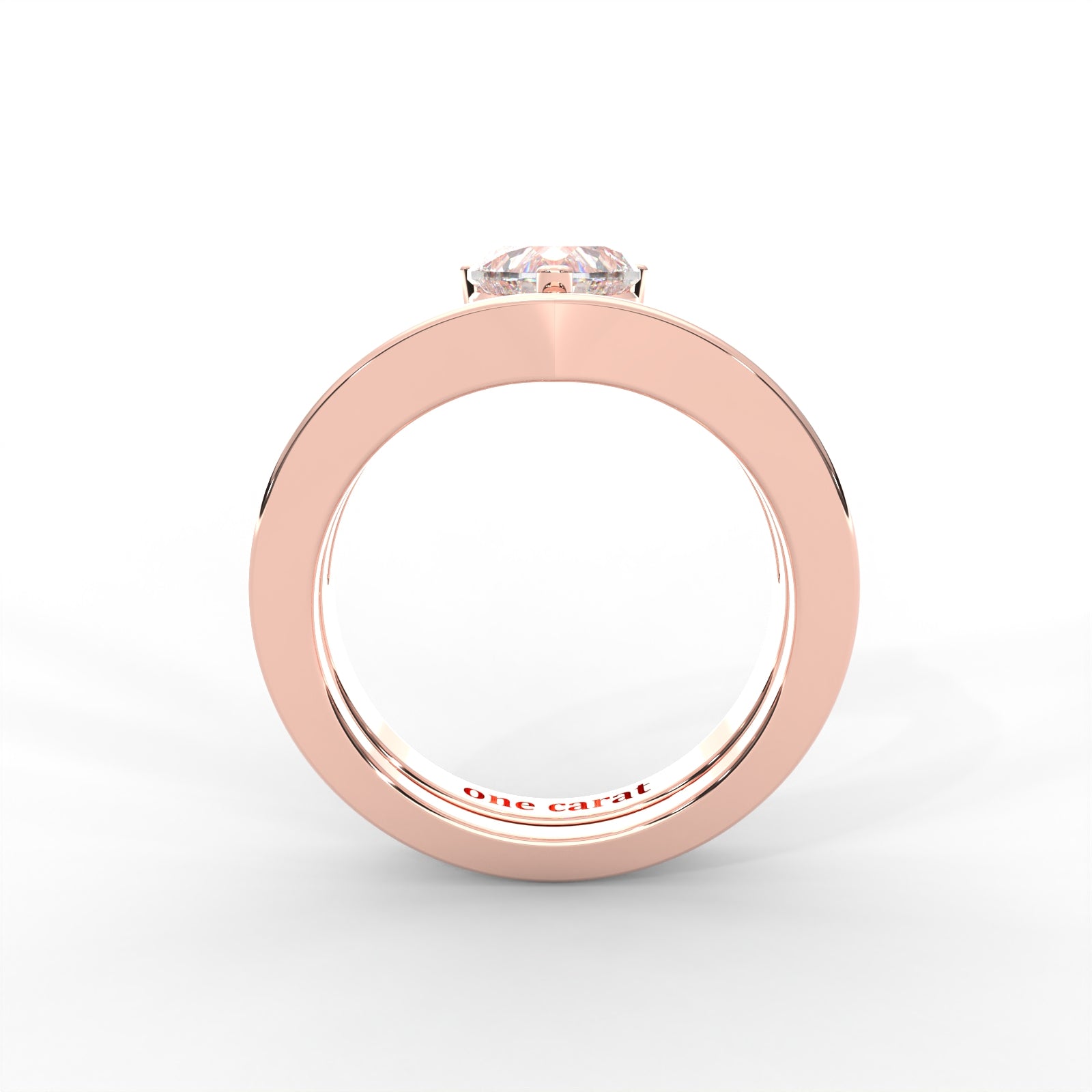 0.80 CARAT Heart Moissanite Split Shank Solitaire Bridal Set Ring in 14K White Gold Plated