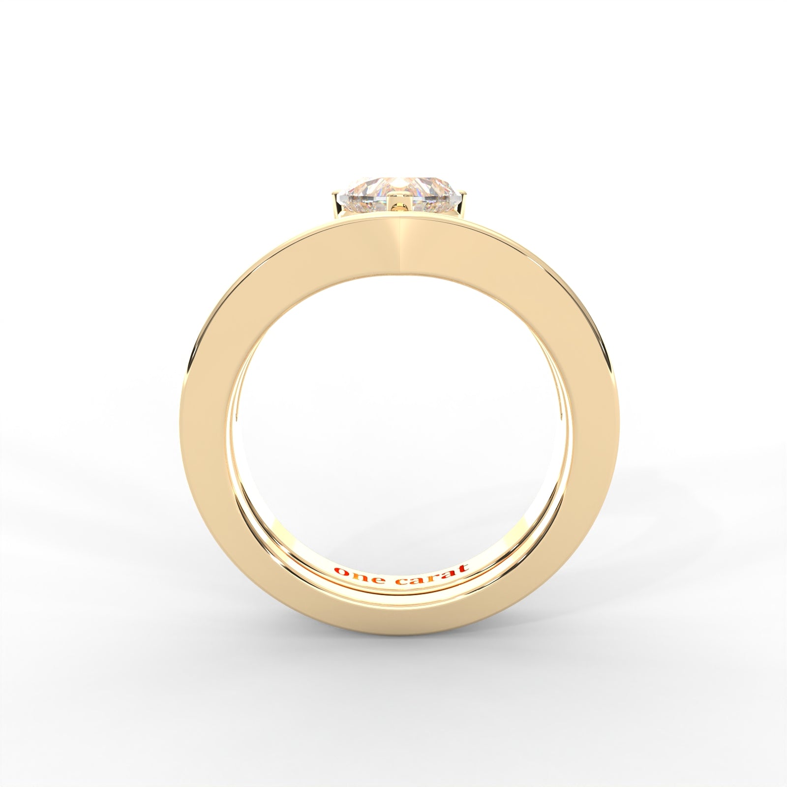 0.80 CARAT Heart Moissanite Split Shank Solitaire Bridal Set Ring in 14K White Gold Plated