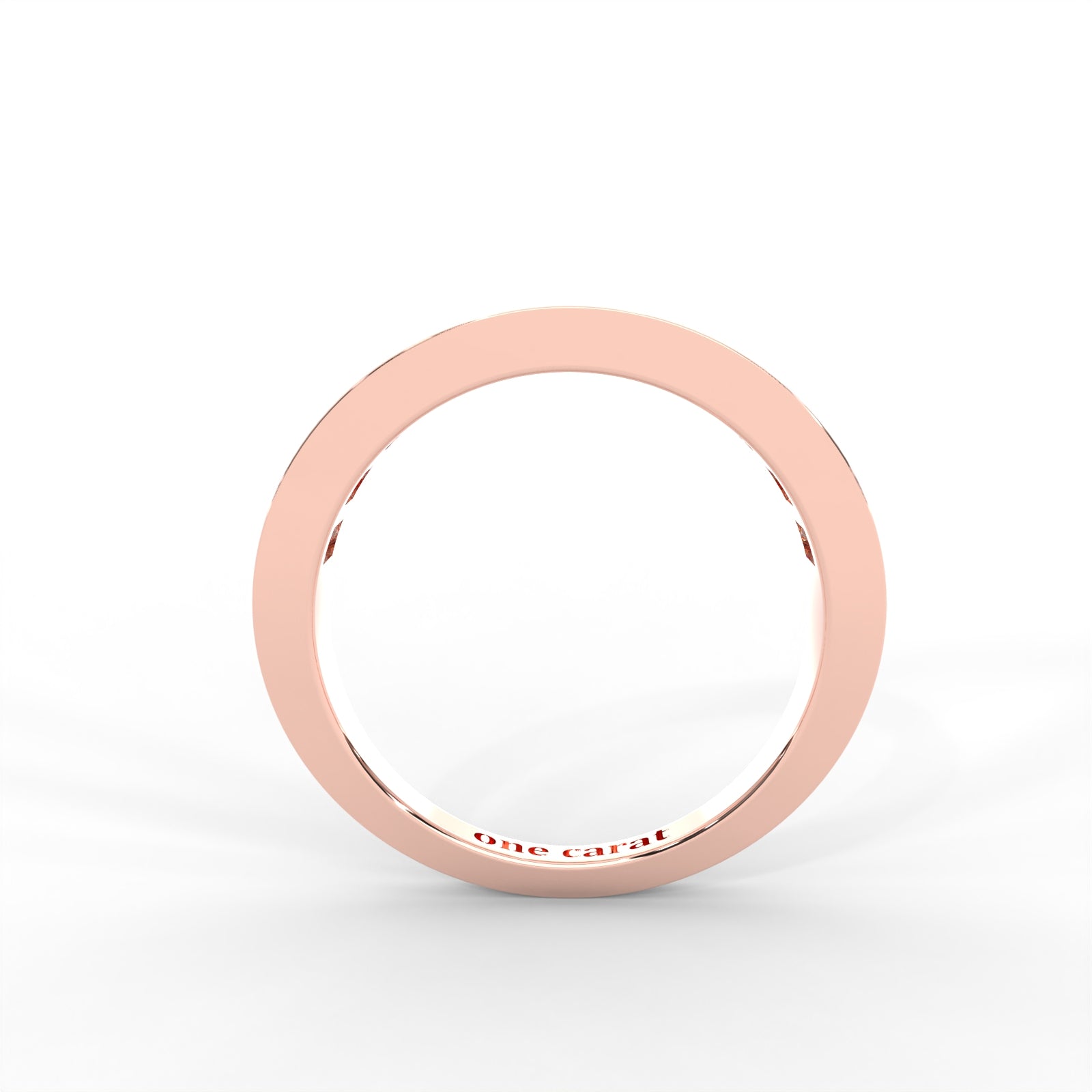 1 CARAT Square Moissanite Channel Set Anniversary Band Ring in 14K White Gold Plated